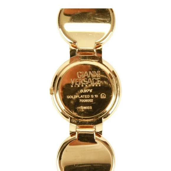 Authentic Gianni Versace Signature Medusa Head Gold Plated Vintage Coin Watch - Picture 4 of 12